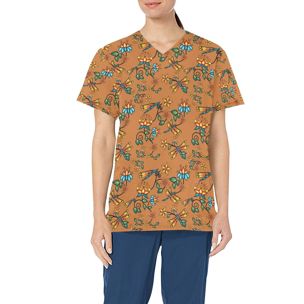 Dragon Lily Sierra All Over Print Scrub Top Scrub Top e-joyer 