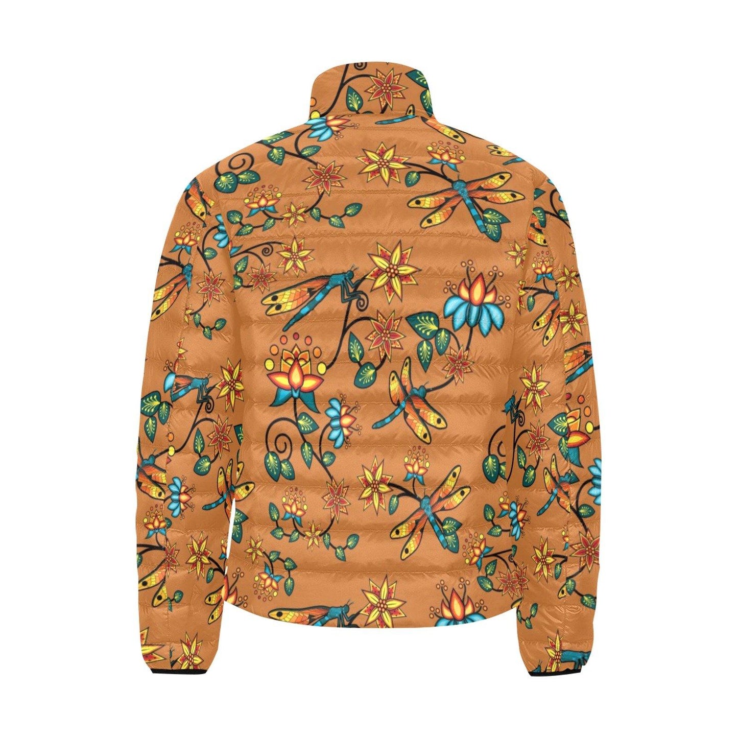 Dragon Lily Sierra Men's Stand Collar Padded Jacket (Model H41) Men's Stand Collar Padded Jacket (H41) e-joyer 