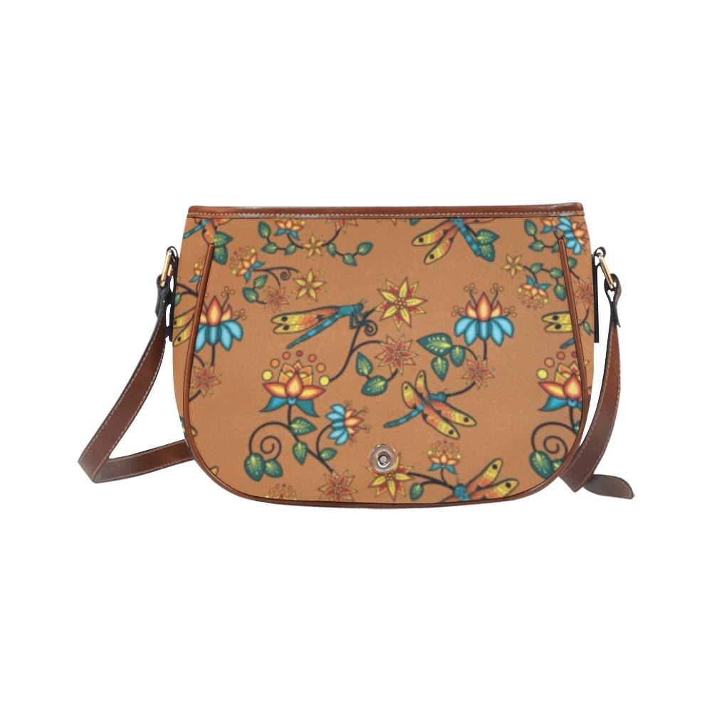 Dragon Lily Sierra Saddle Bag/Small (Model 1649) Full Customization Saddle Bag/Small (Full Customization) e-joyer 