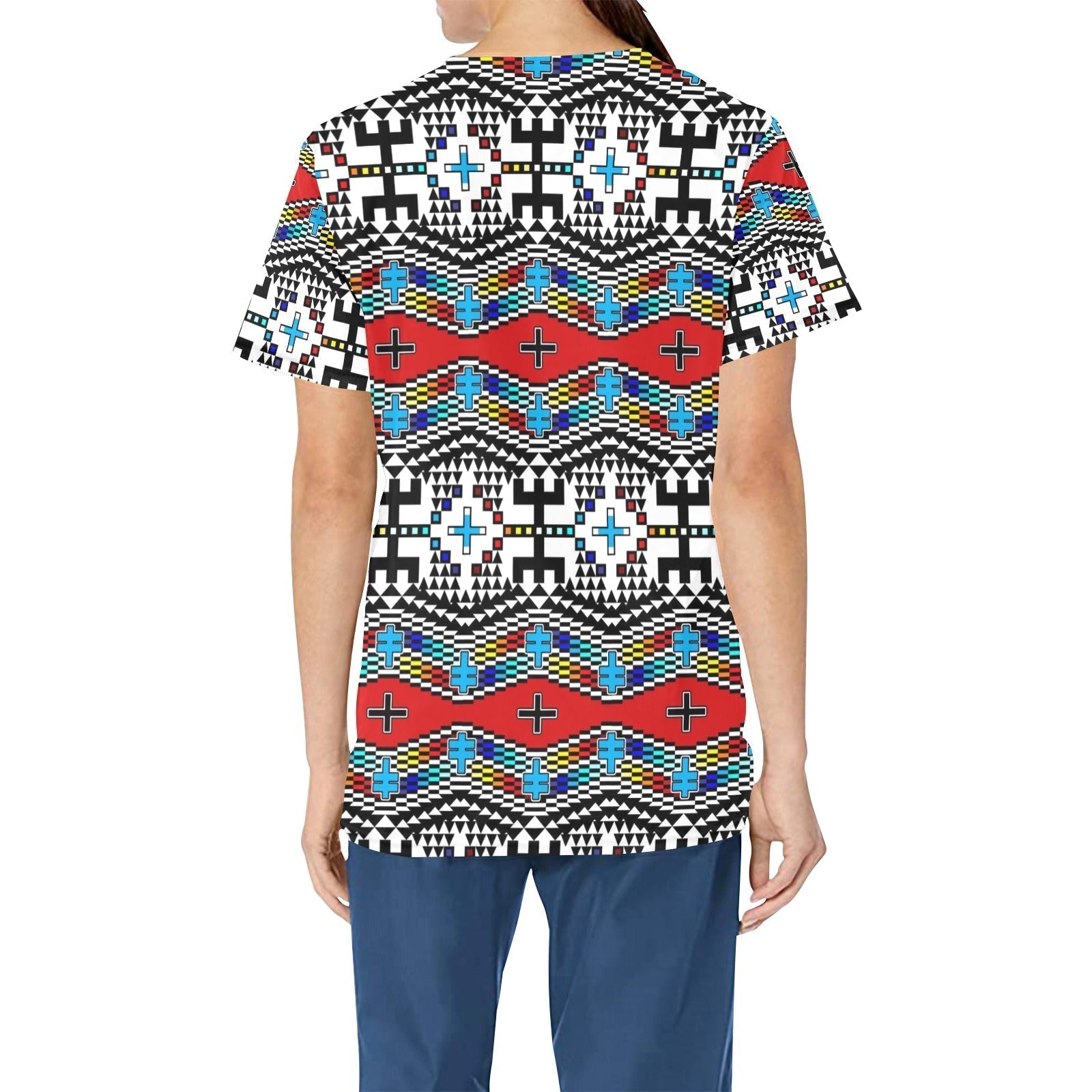 dragonflies All Over Print Scrub Top Scrub Top e-joyer 