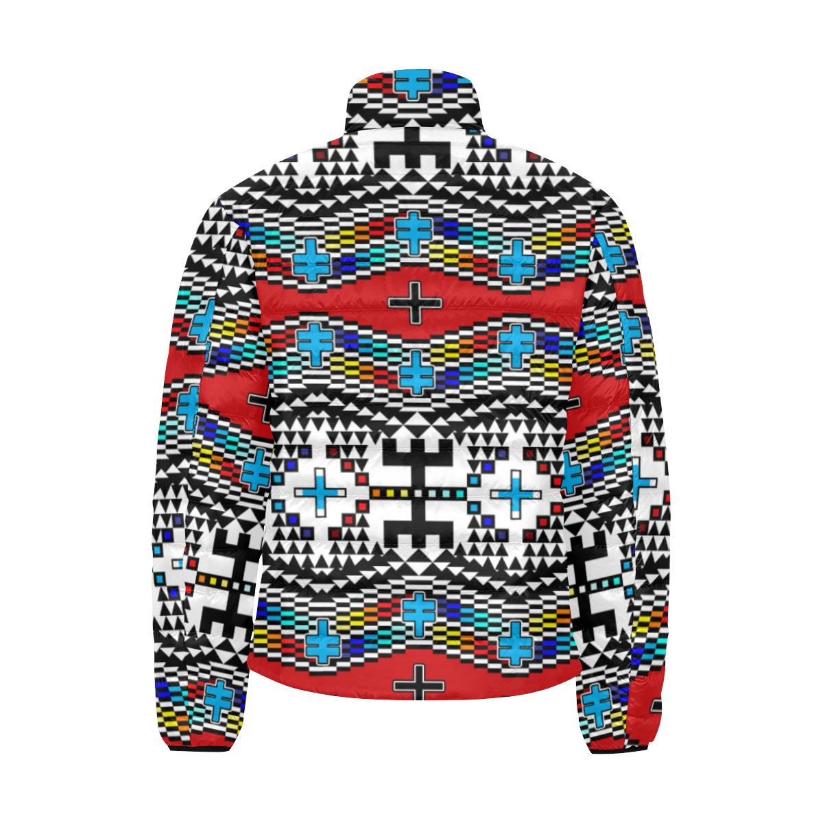 dragonflies Men's Stand Collar Padded Jacket (Model H41) Men's Stand Collar Padded Jacket (H41) e-joyer 