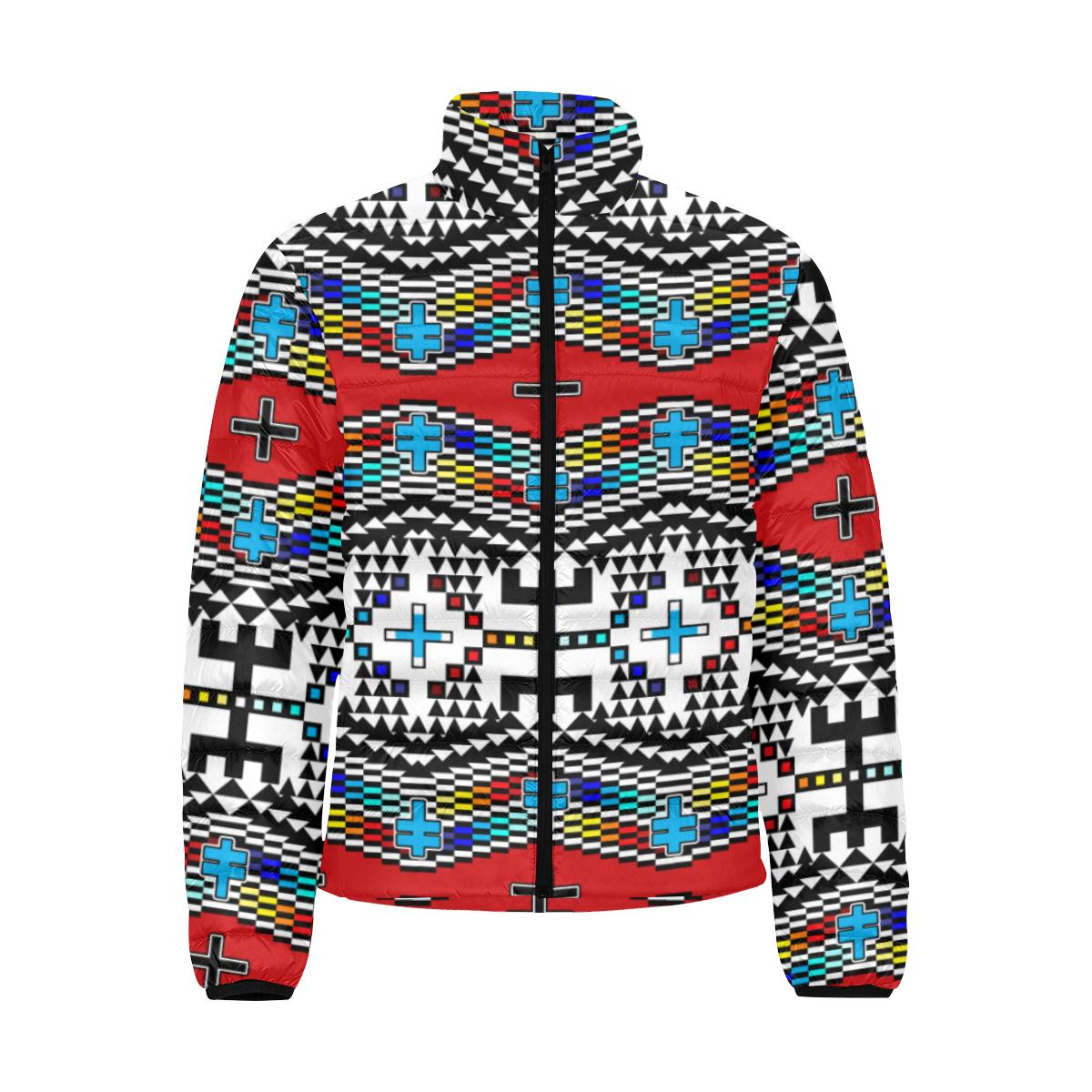 dragonflies Men's Stand Collar Padded Jacket (Model H41) Men's Stand Collar Padded Jacket (H41) e-joyer 