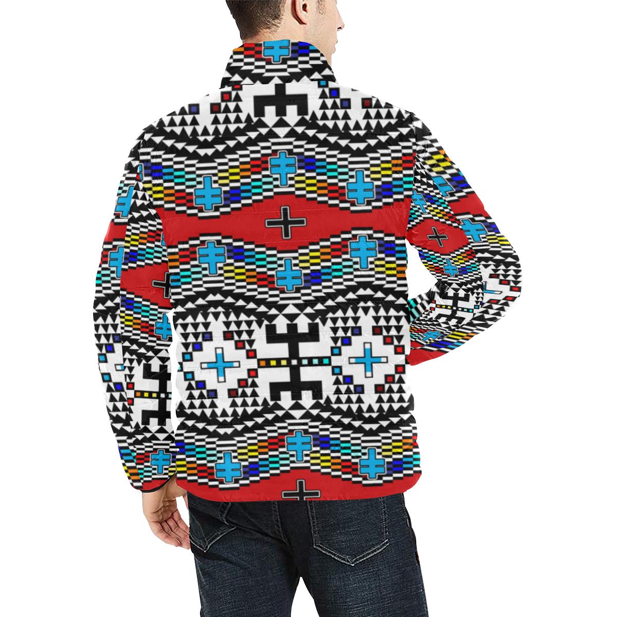 dragonflies Men's Stand Collar Padded Jacket (Model H41) Men's Stand Collar Padded Jacket (H41) e-joyer 