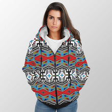 Load image into Gallery viewer, Dragonflies Sherpa Hoodie 49 Dzine 
