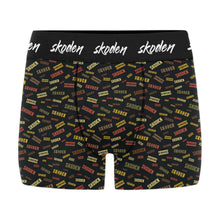 Load image into Gallery viewer, Skoden Western Black Men&#39;s Boxer Briefs w/ Custom Waistband (Merged Design) (Model L10)
