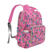 Load image into Gallery viewer, Blue Trio Bubblegum Multi-Function Diaper Backpack/Diaper Bag
