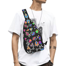 Load image into Gallery viewer, Indigenous Paisley Black Chest Bag
