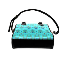 Load image into Gallery viewer, Dakota Damask Turquoise Shoulder Handbag
