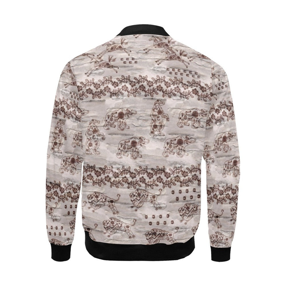 Sacred Run All Over Print Bomber Jacket for Men