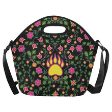 Load image into Gallery viewer, Floral Bearpaw Pink and Yellow Neoprene Lunch Bag/Large
