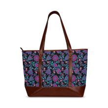 Load image into Gallery viewer, Beaded Nouveau Coal Tote Handbag
