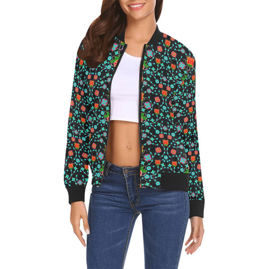 Floral Damask Upgrade Bomber Jacket for Women