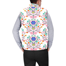 Load image into Gallery viewer, Floral Beadwork Four Clans White Men&#39;s Padded Vest Jacket
