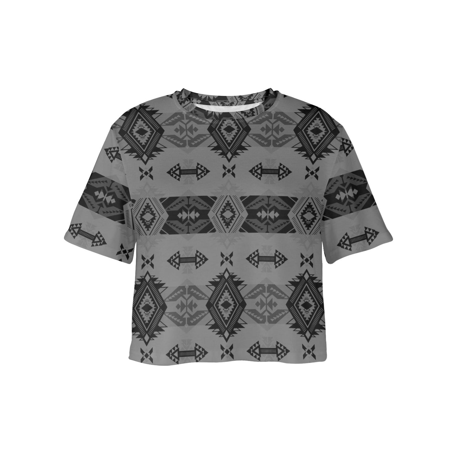 Sovereign Nation Gray Crop Top