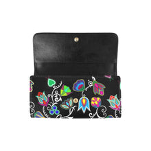 Load image into Gallery viewer, Indigenous Paisley Black Women&#39;s Trifold Wallet
