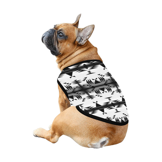 Between the Mountains White and Black Pet Tank Top