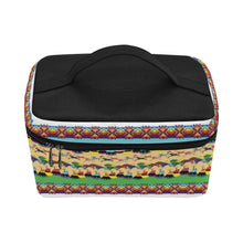 Load image into Gallery viewer, Horses and Buffalo Ledger White Cosmetic Bag
