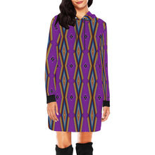 Load image into Gallery viewer, Diamond in the Bluff Purple Hoodie Dress
