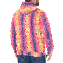 Load image into Gallery viewer, Kaleidoscope Dragonfly Men&#39;s Long Sleeve Fleece Hoodie
