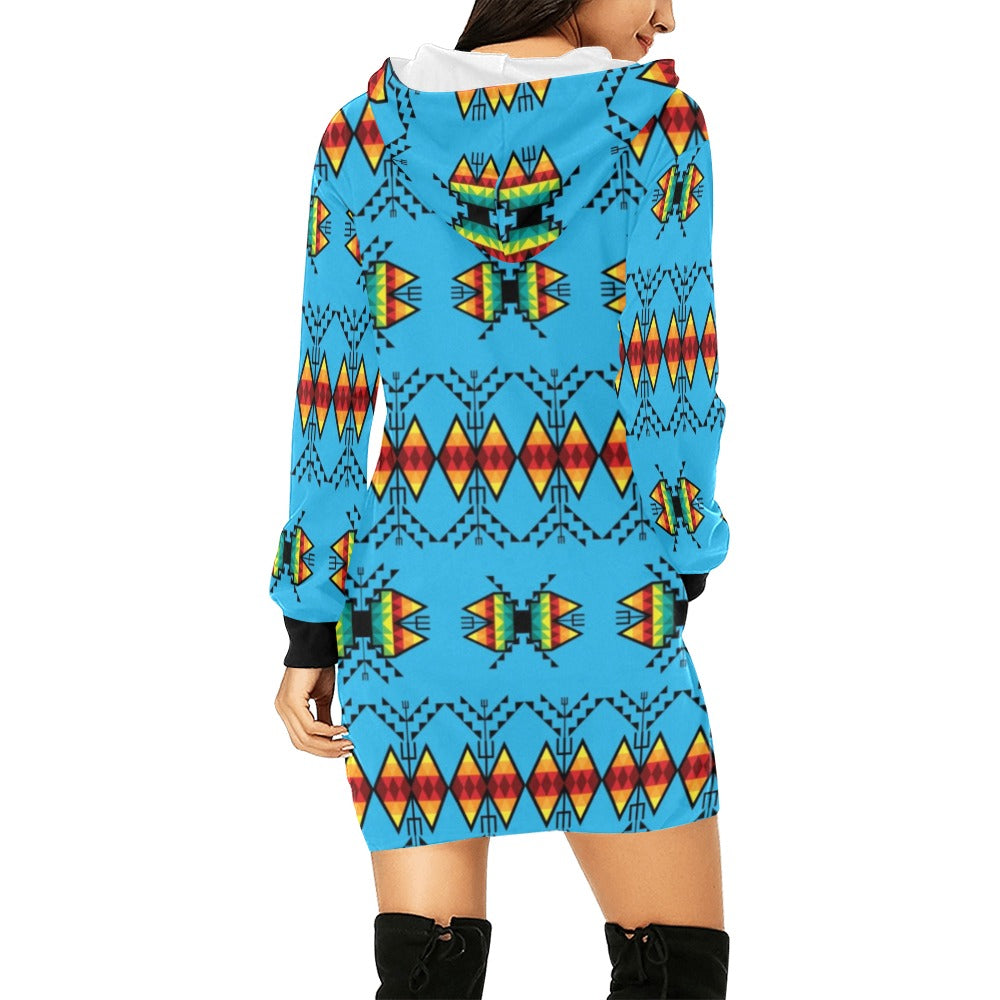 Sacred Trust Sky Hoodie Dress