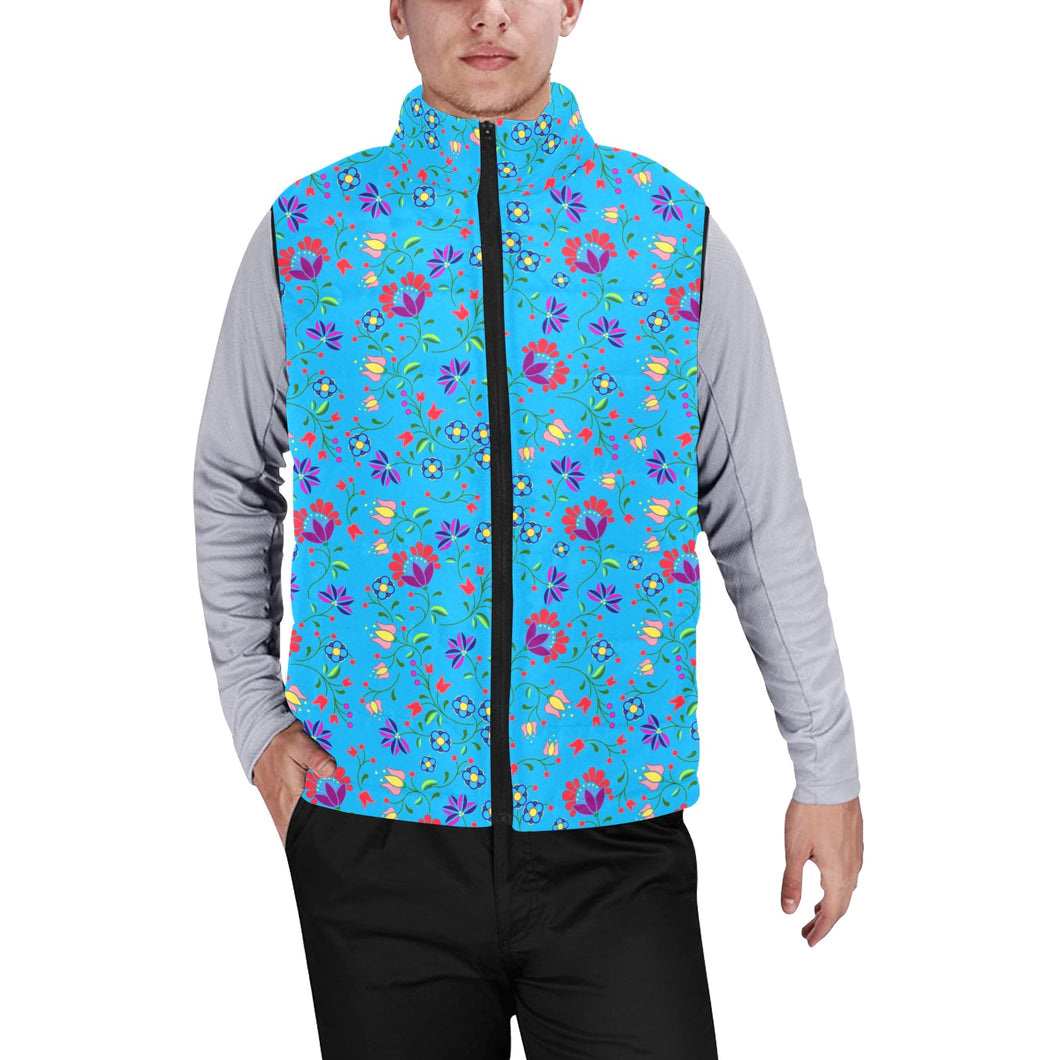 Fleur Indigine Ciel Men's Padded Vest Jacket