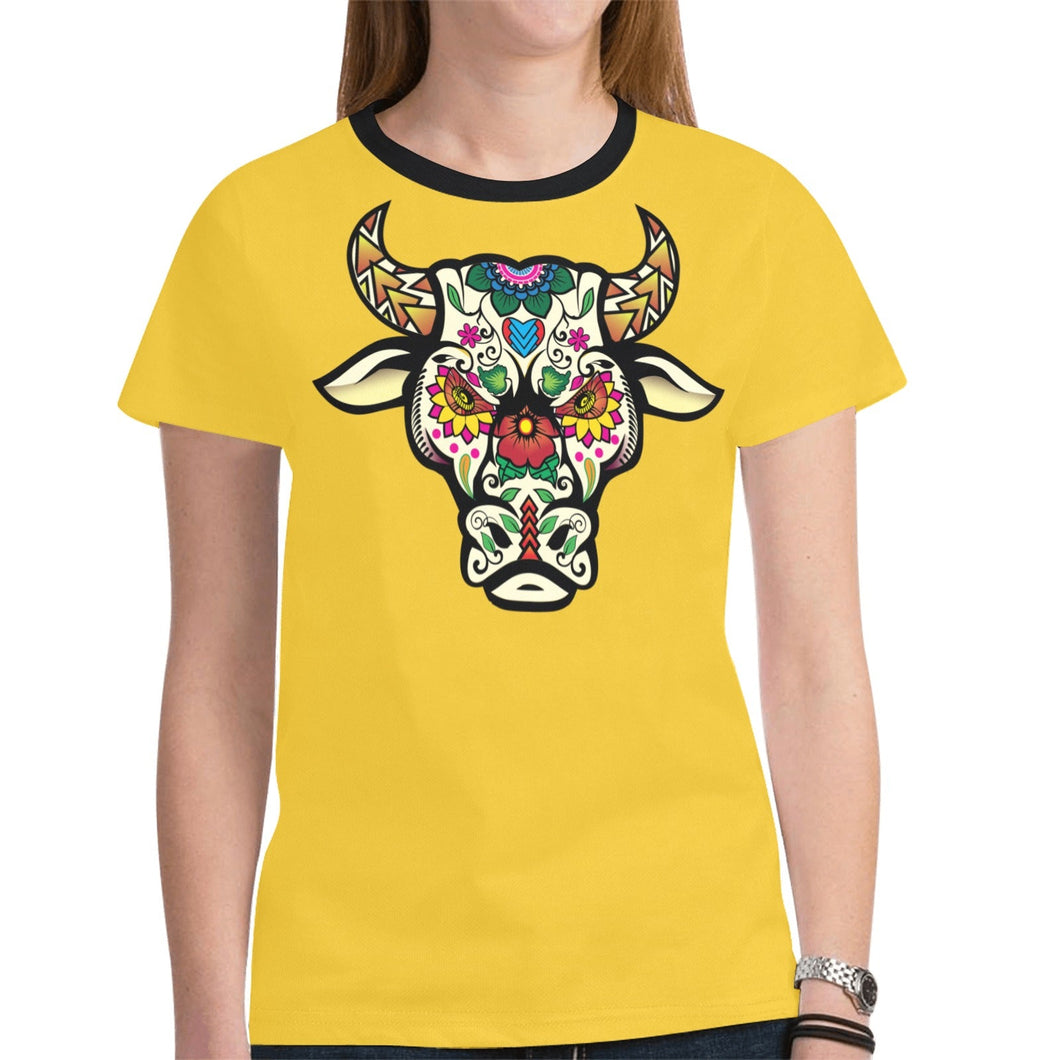 Bull Spirit Guide (Yellow) New T-shirt for Women