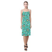 Load image into Gallery viewer, Strawberry Dreams Turquoise Alcestis Slip Dress
