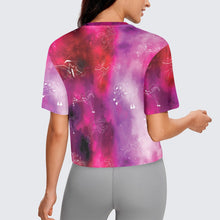 Load image into Gallery viewer, Animal Ancestors 8 Gaseous Clouds Pink and Red Crop Top
