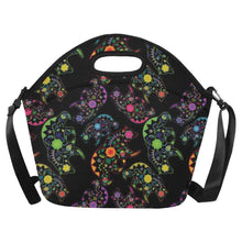 Load image into Gallery viewer, Neon Floral Bears Neoprene Lunch Bag/Large
