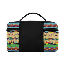 Load image into Gallery viewer, Horses and Buffalo Ledger Torquoise Cosmetic Bag
