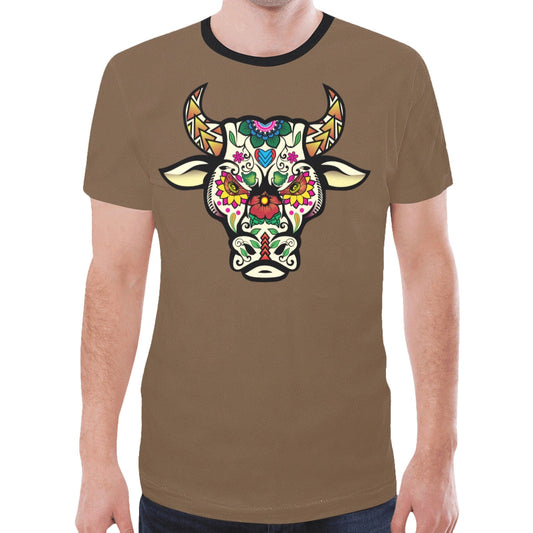 Bull Spirit Guide (Dark Brown) New T-shirt for Men