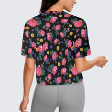 Load image into Gallery viewer, Kokum Ceremony Black Crop Top
