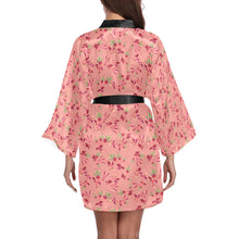 Load image into Gallery viewer, Swift Floral Peach Rouge Remix Long Sleeve Kimono Robe
