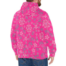 Load image into Gallery viewer, Berry Picking Pink Men&#39;s Long Sleeve Fleece Hoodie
