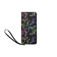 Load image into Gallery viewer, Neon Floral Wolves Women&#39;s Clutch Purse
