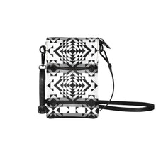 Load image into Gallery viewer, Black Rose Blizzard Small Cell Phone Purse
