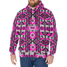 Load image into Gallery viewer, Chiefs Mountain Stunning Sunset Men&#39;s Long Sleeve Fleece Hoodie
