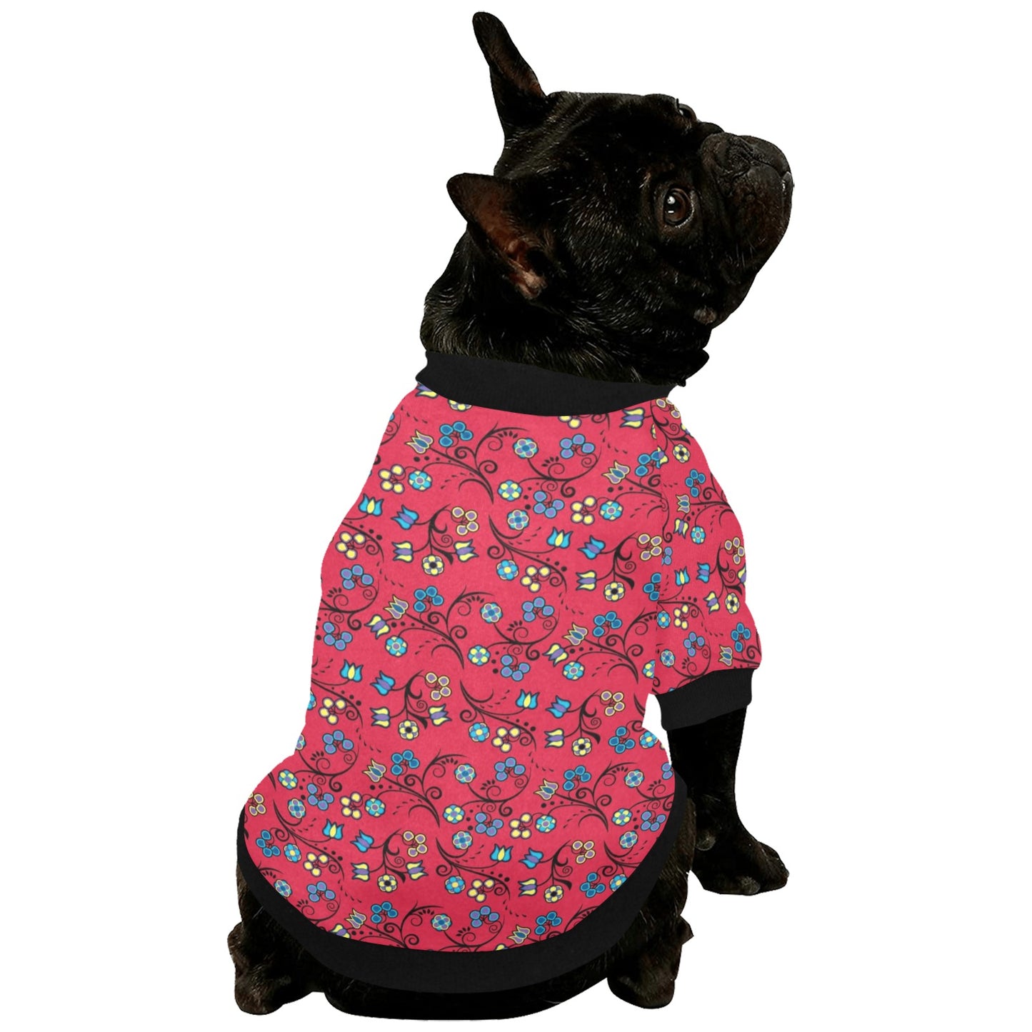 Blue Trio Cardinal Pet Dog Round Neck Shirt