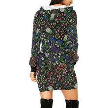 Load image into Gallery viewer, Grandmother Stories Midnight Hoodie Dress
