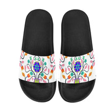 Load image into Gallery viewer, Floral Beadwork Four Clans White Women&#39;s Slide Sandals
