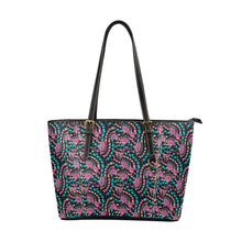 Load image into Gallery viewer, Hawk Feathers Heat Map Leather Tote Bag
