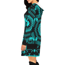 Load image into Gallery viewer, Black Sky Star Hoodie Dress
