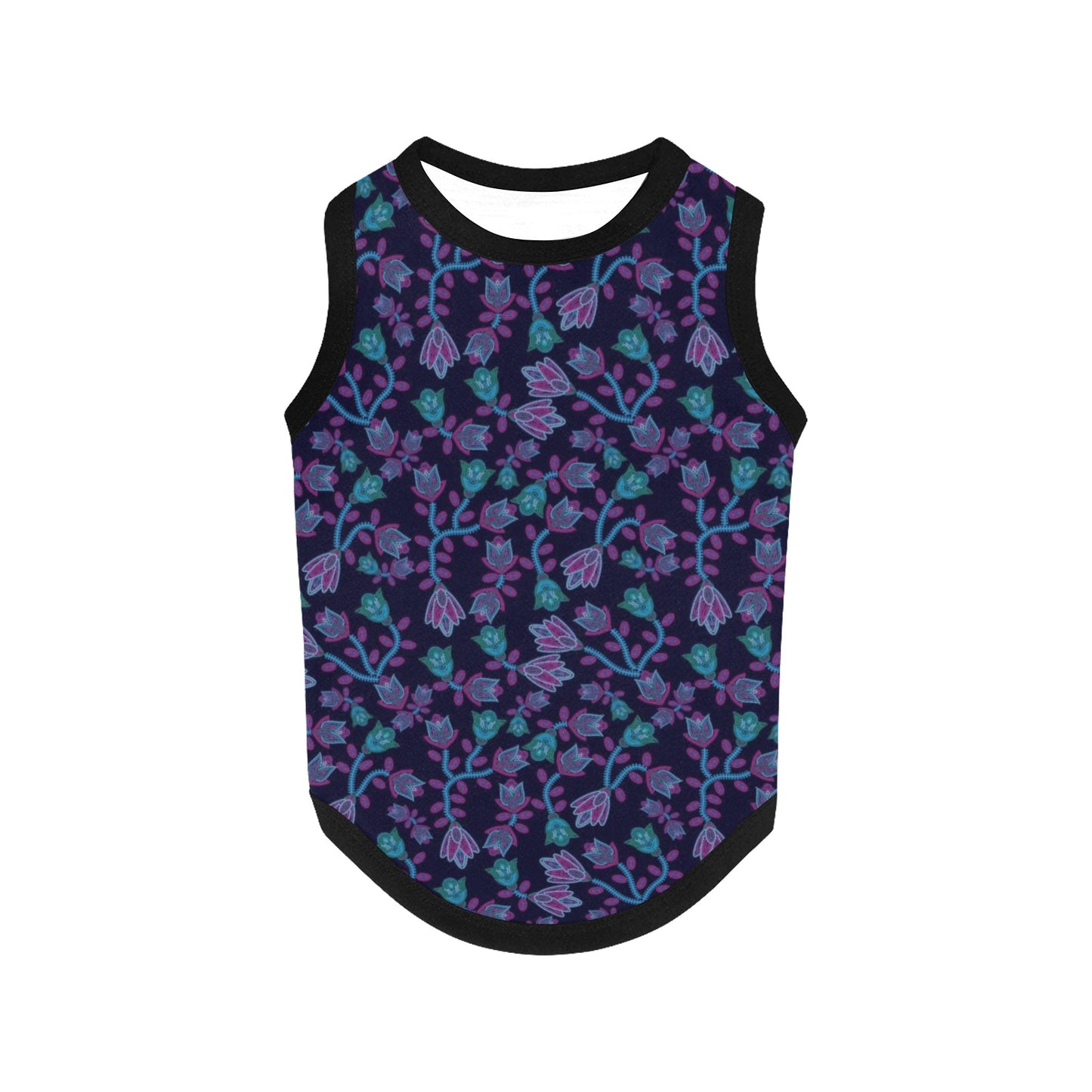 Beaded Blue Nouveau Pet Tank Top
