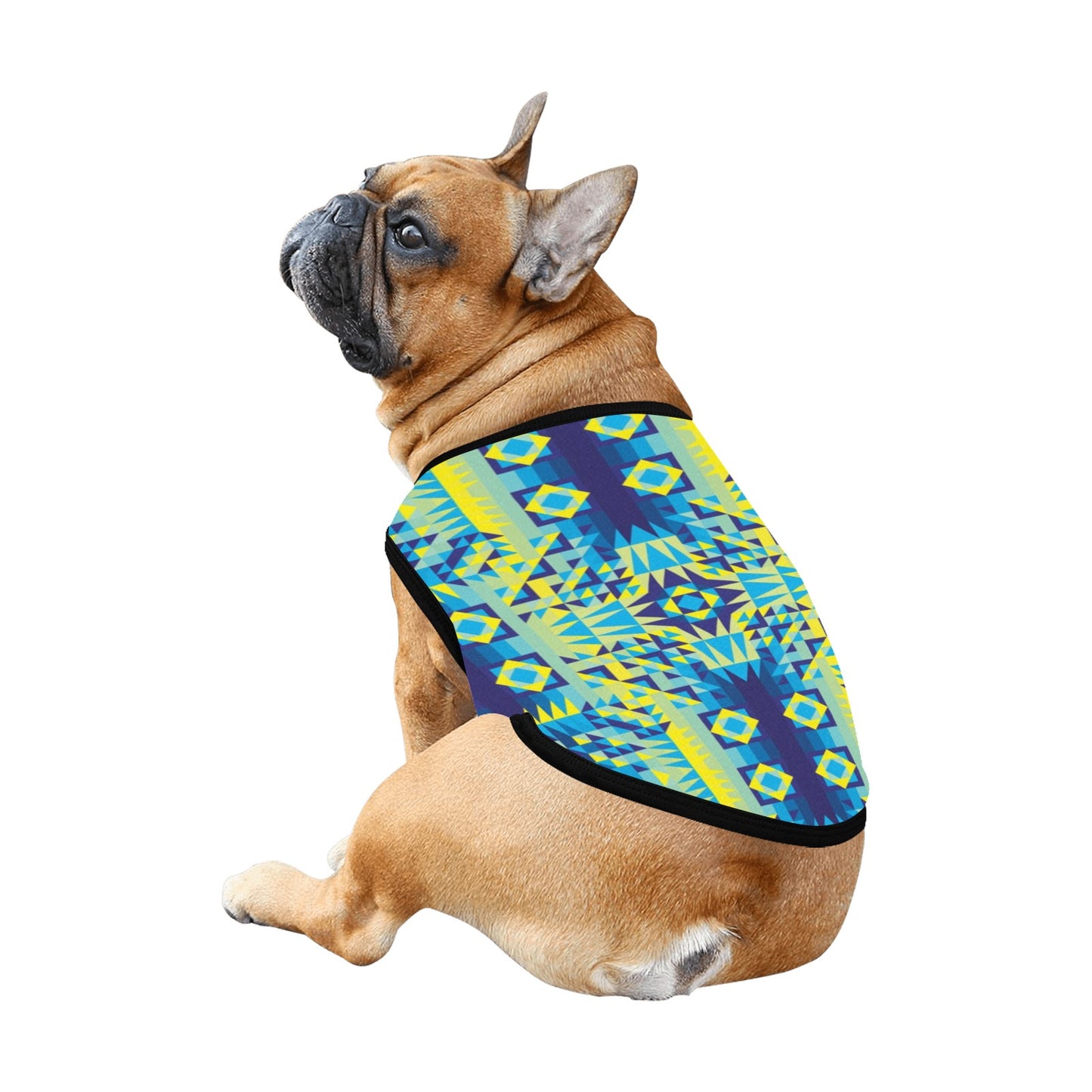 Kaleidoscope Jaune Bleu Pet Tank Top