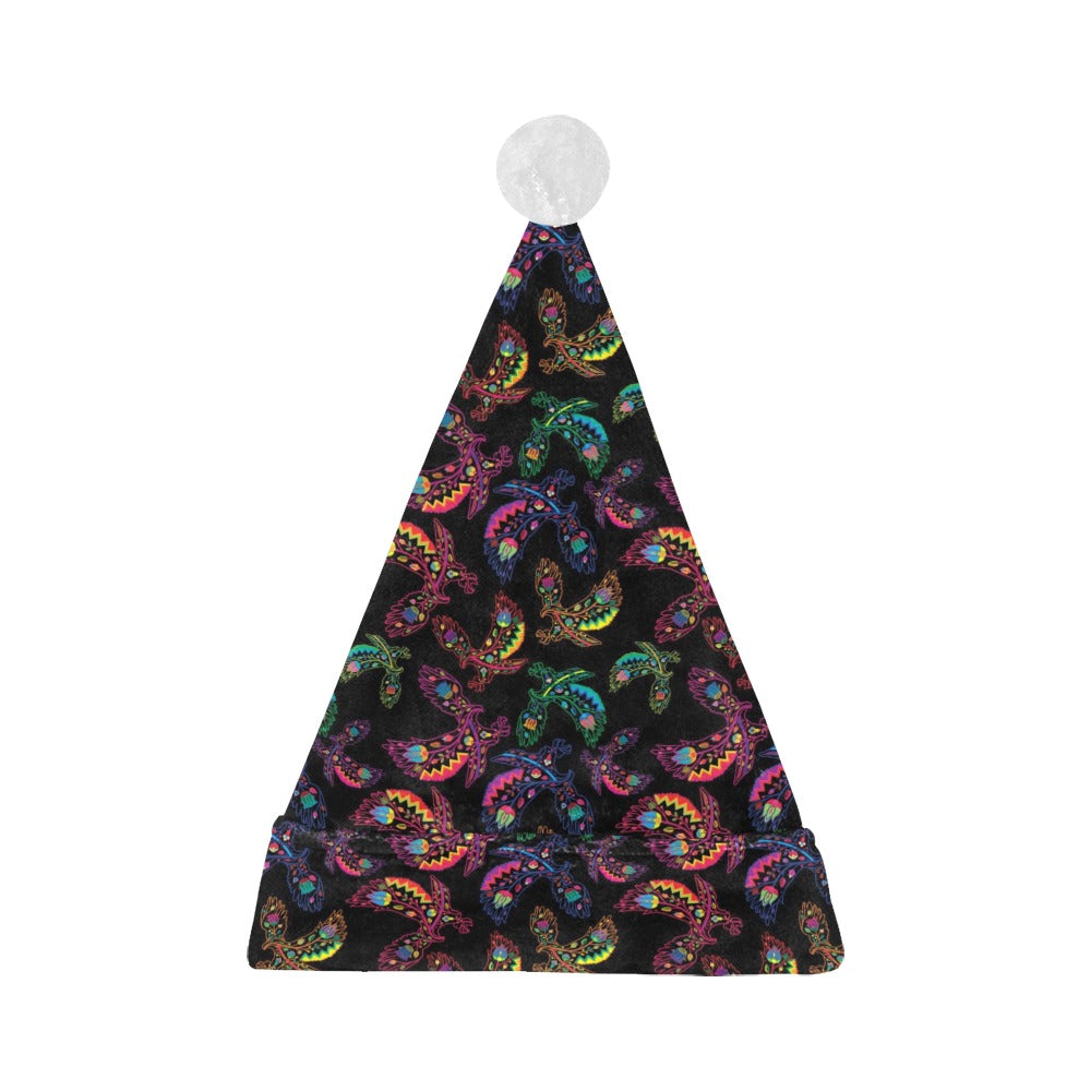 Neon Floral Eagles Santa Hat