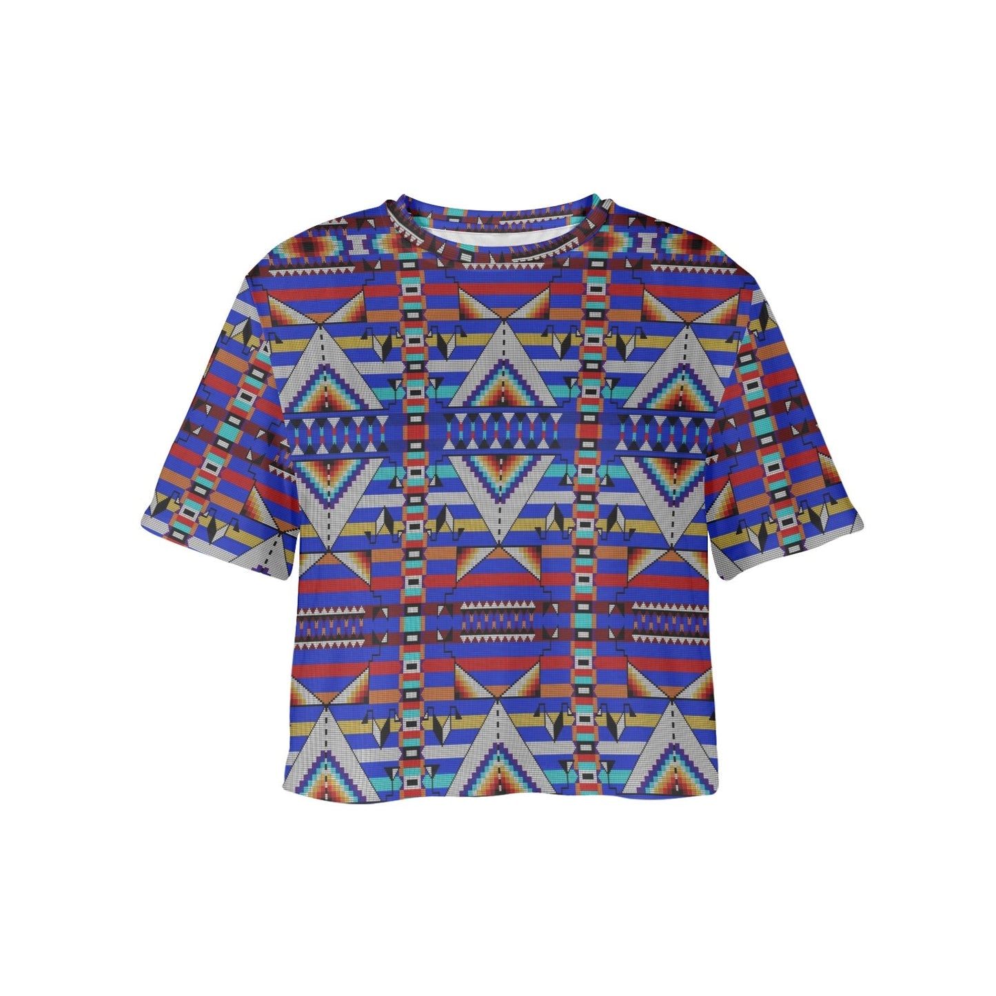 Medicine Blessing Blue Crop Top