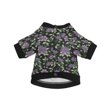 Load image into Gallery viewer, Purple Beaded Rose Pet Dog Round Neck Shirt
