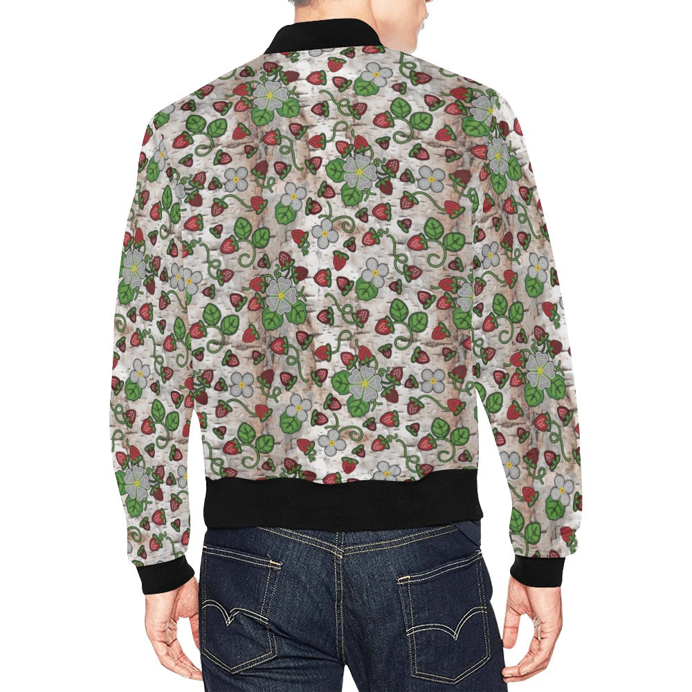 Strawberry Dreams Br Bark Bomber Jacket for Men