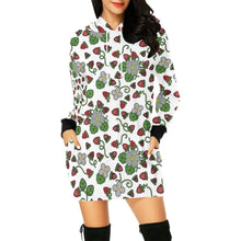 Load image into Gallery viewer, Strawberry Dreams White Hoodie Dress
