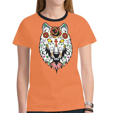 Load image into Gallery viewer, Wolf Spirit Guide Orange New T-shirt for Women
